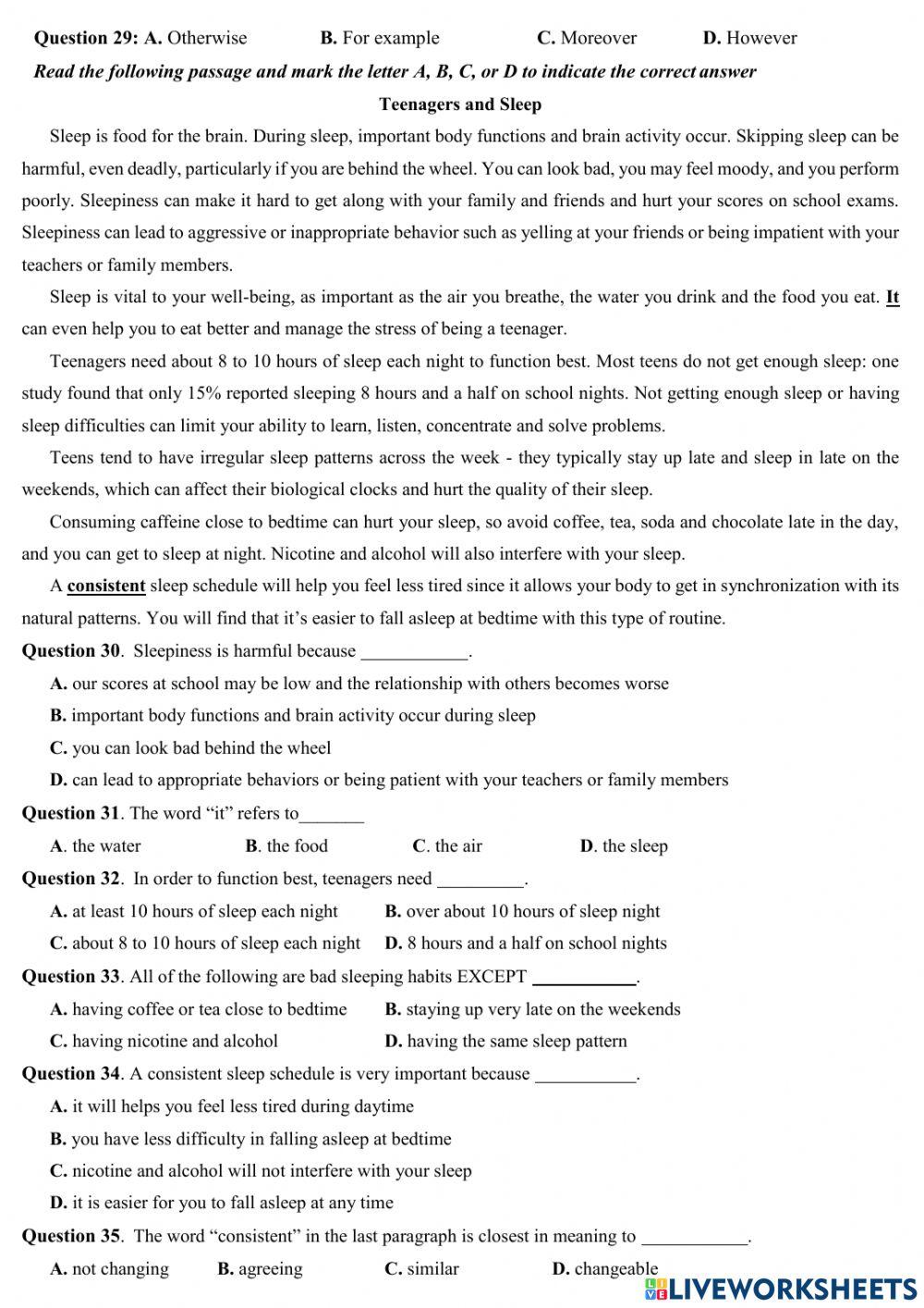 Grade 10- Month test