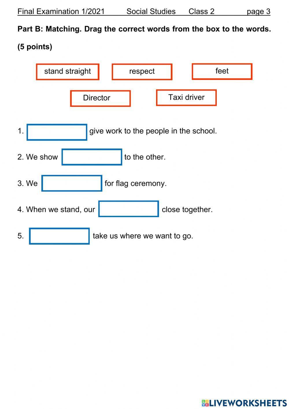 Social Studies Final Exam