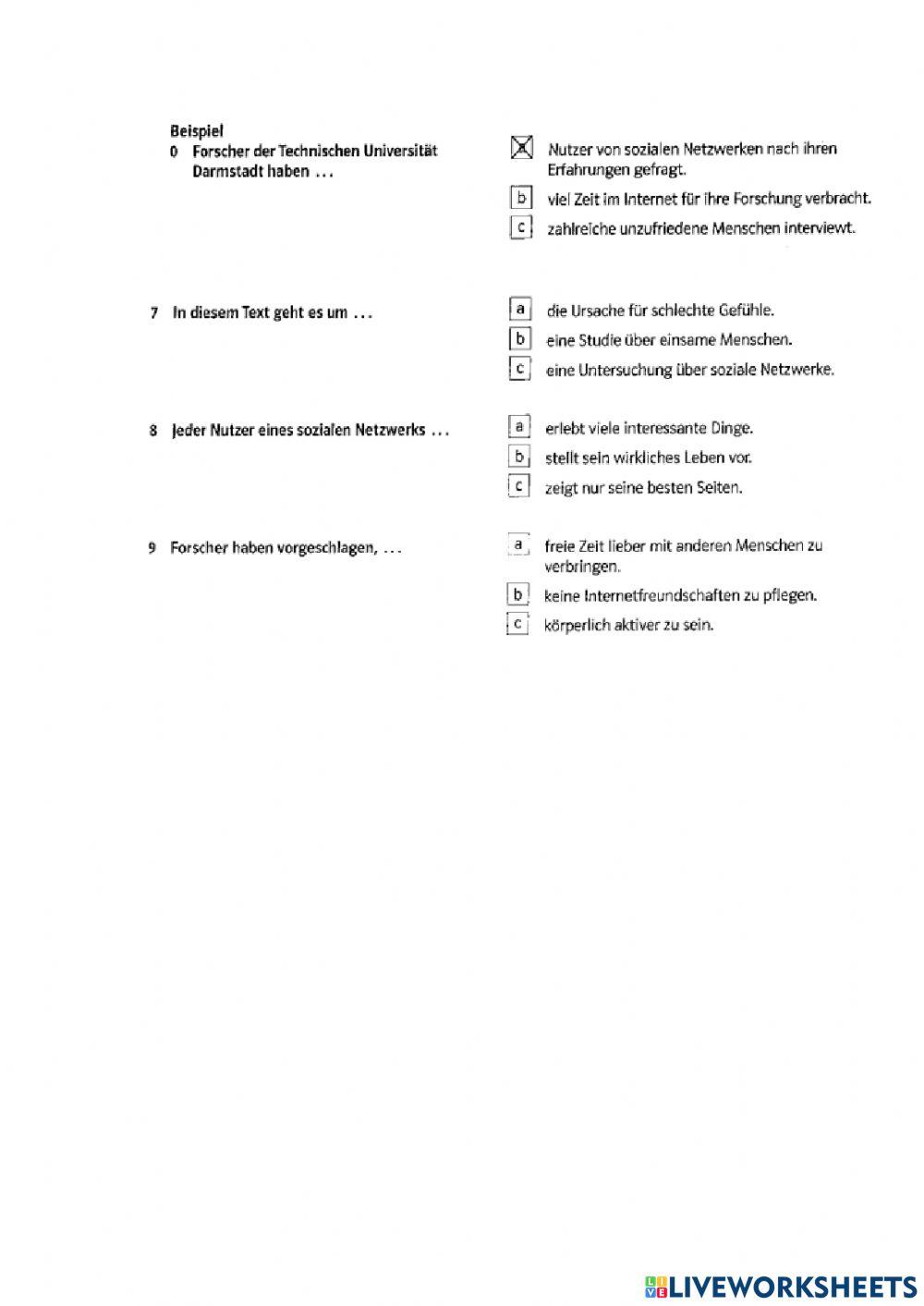 Training B1.1 Lesen und Hören 4.Woche