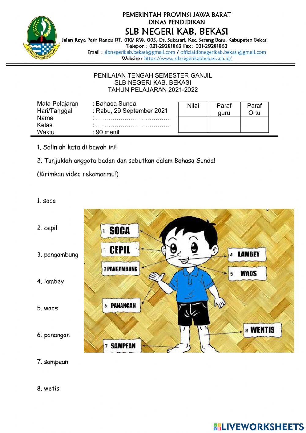 PTS bahasa sunda rabu 4-5