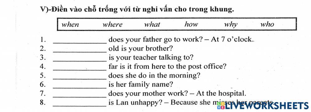 Unit 1 grade 7 make questions