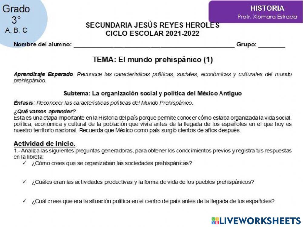 Inicio Mundo prehispánico