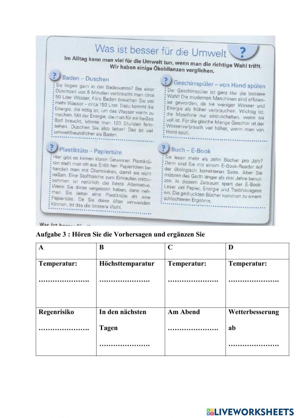 Thema 4 B1 Wetter und Umwelt