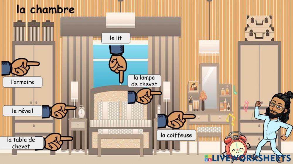 Les pièces et objets de la maison