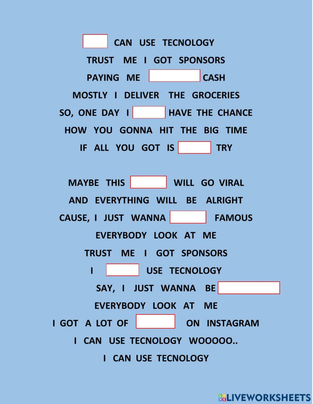 A song about technology