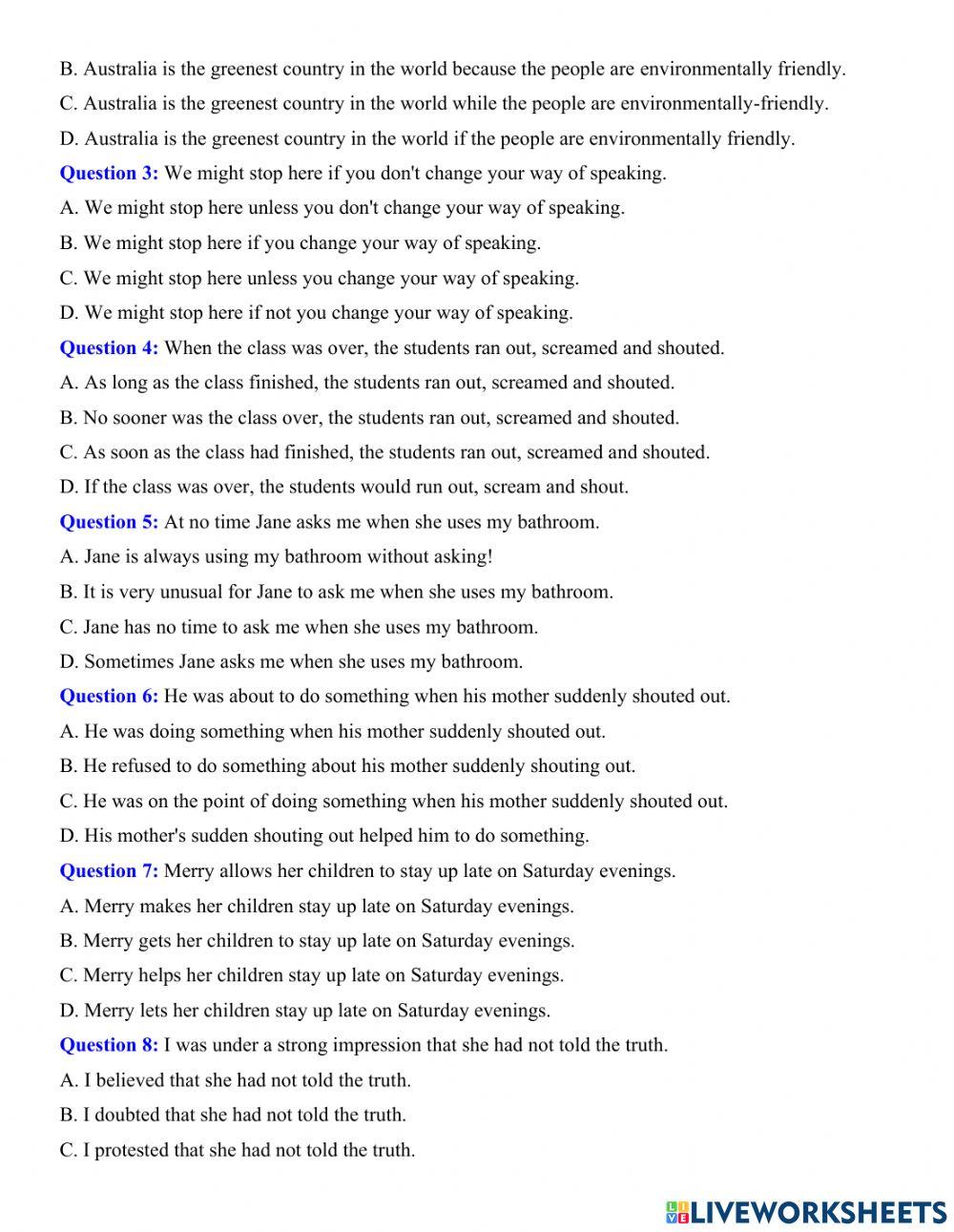 English Grade 12 - Unit 3