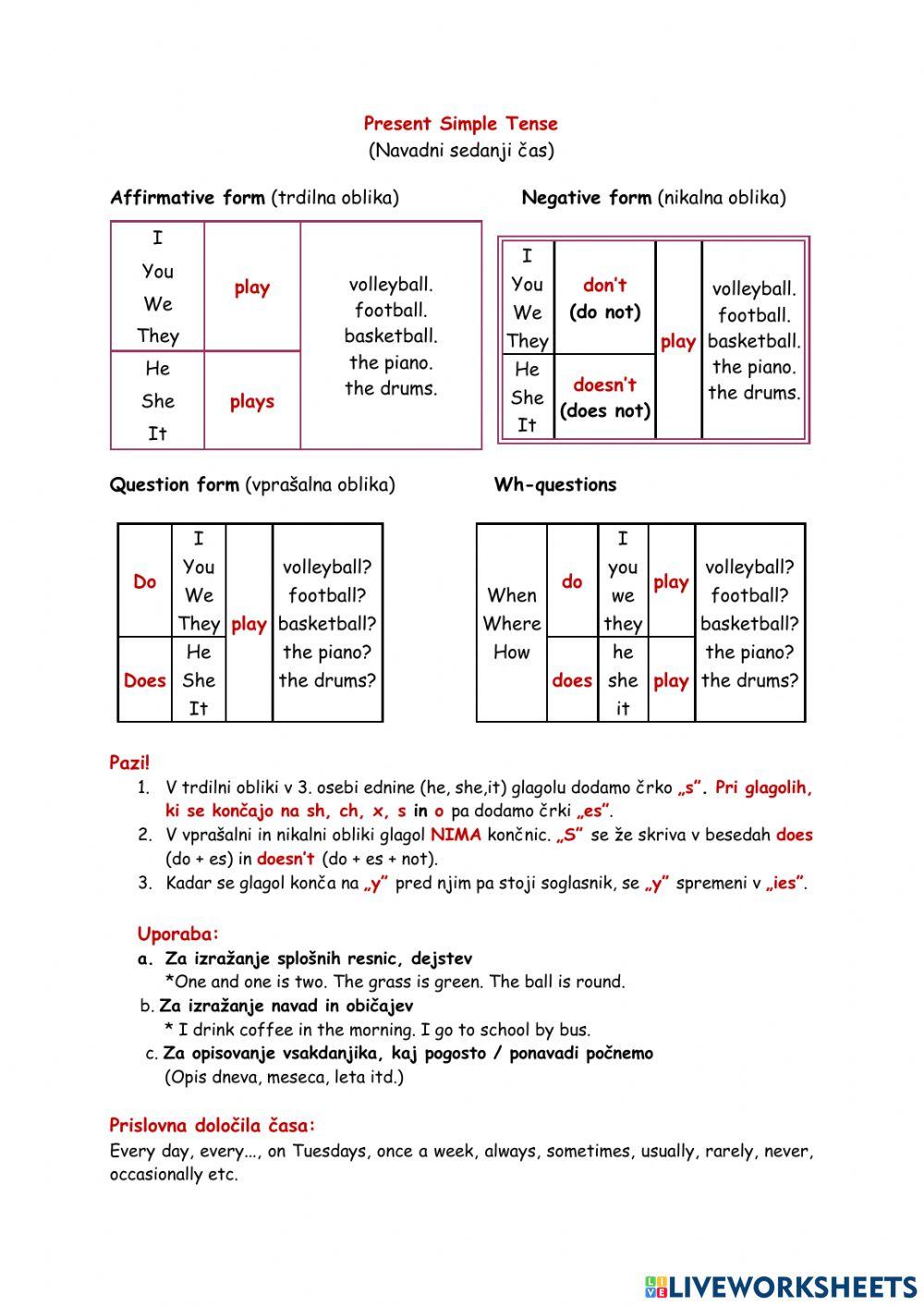 Present Simple Tense