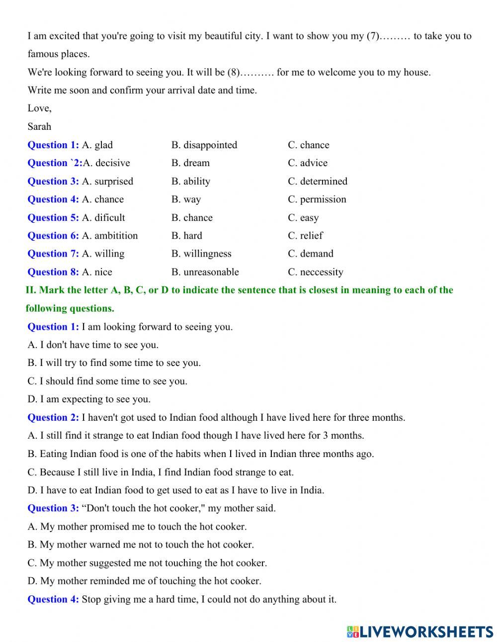 English Grade 11 - Unit 3