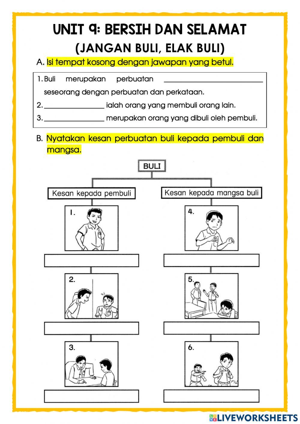 P.Kesihatan Tahun 1: Jangan Buli, Elak Buli (Bahagian 1)