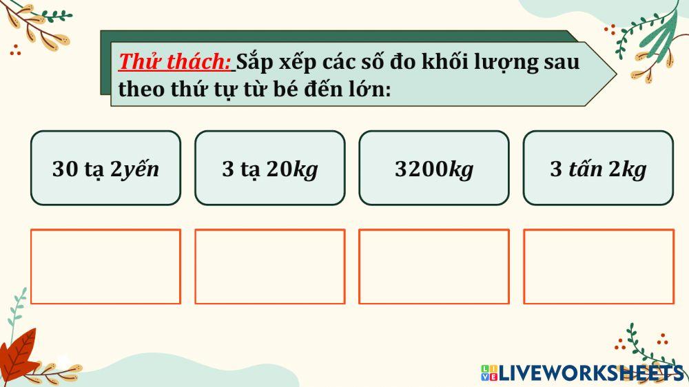 Bảng đơn vị đo khối lượng