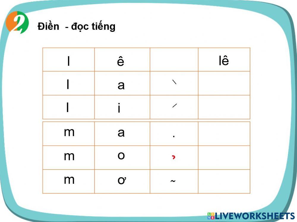 Bảng tạo tiếng