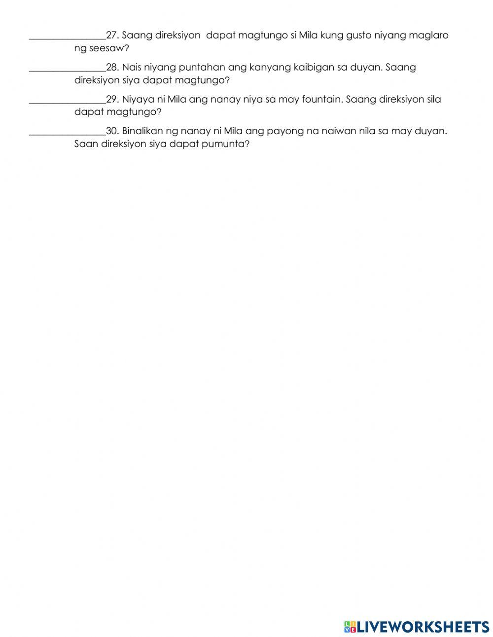 Summative test in araling panlipunan 3