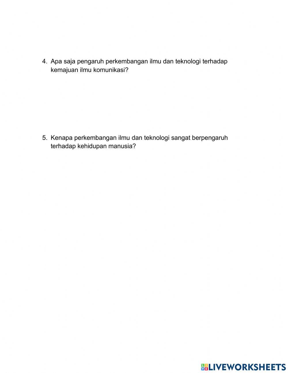 Refleksi tentang  Pengaruh ilmu dan teknologi terhadap perubahan ruang
