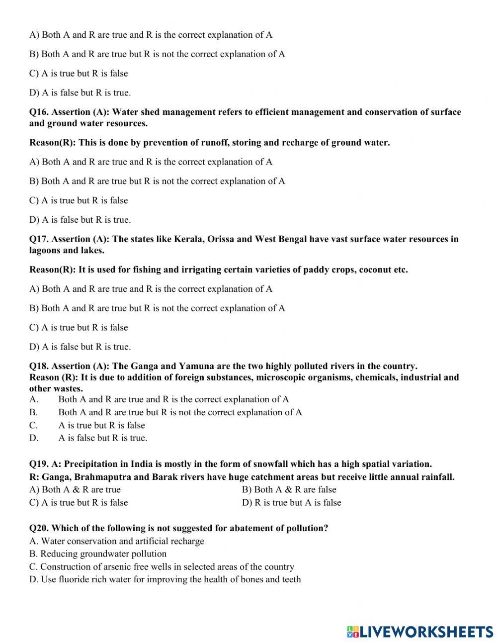 Monthly Test XII (September)