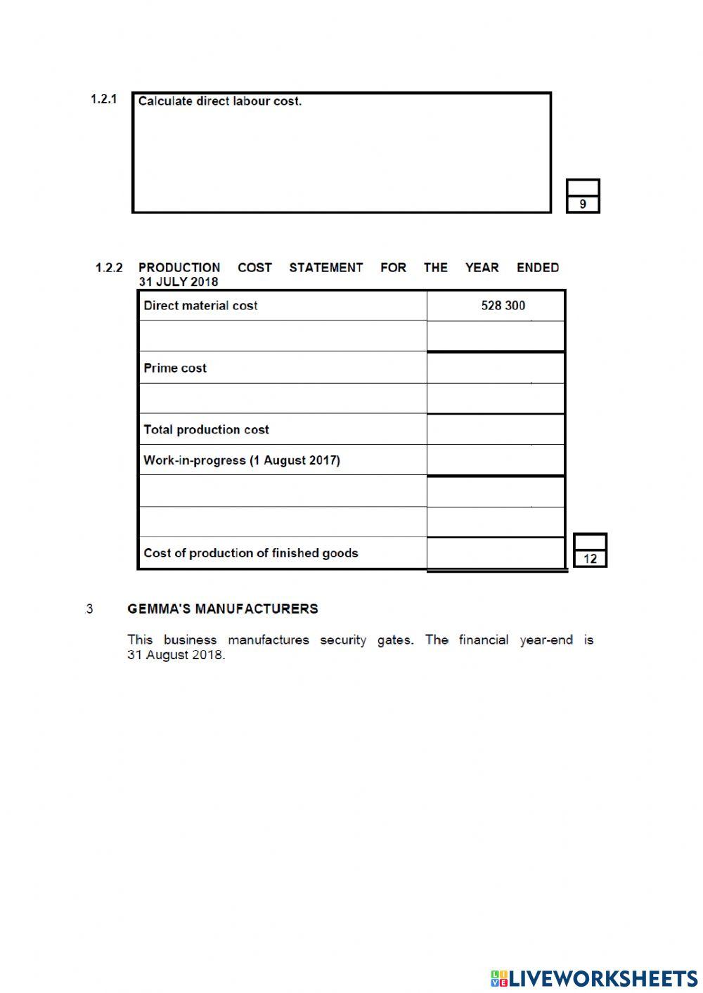 Accounting paper 1 part 1