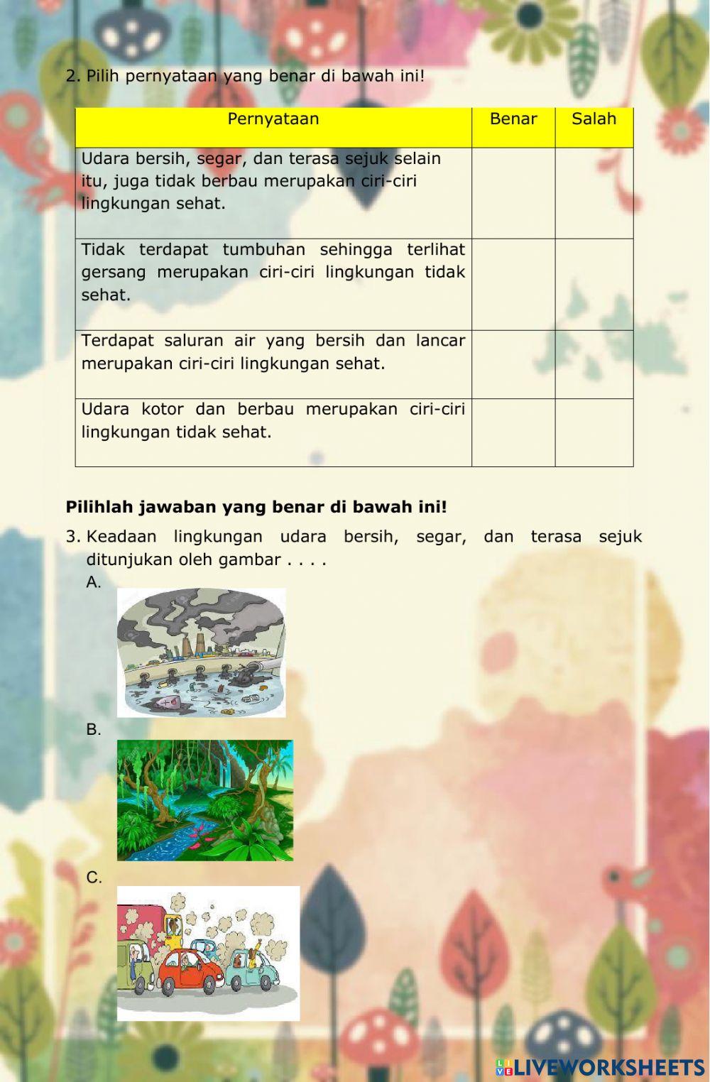 Lingkungan Sehat dan Tidak Sehat