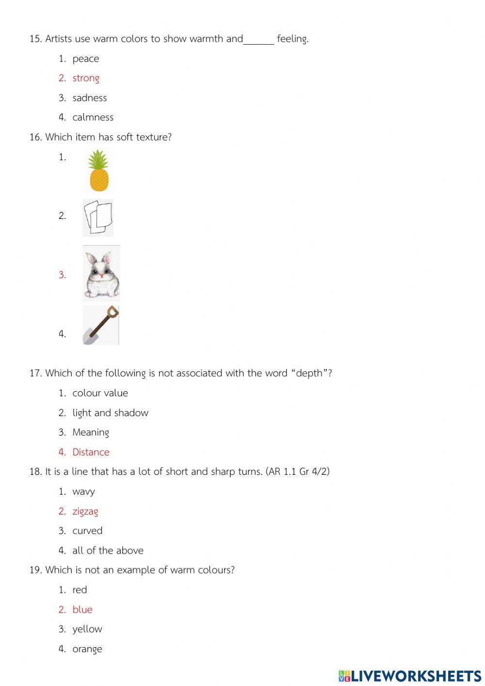 Art Test M4 By Teacher Love