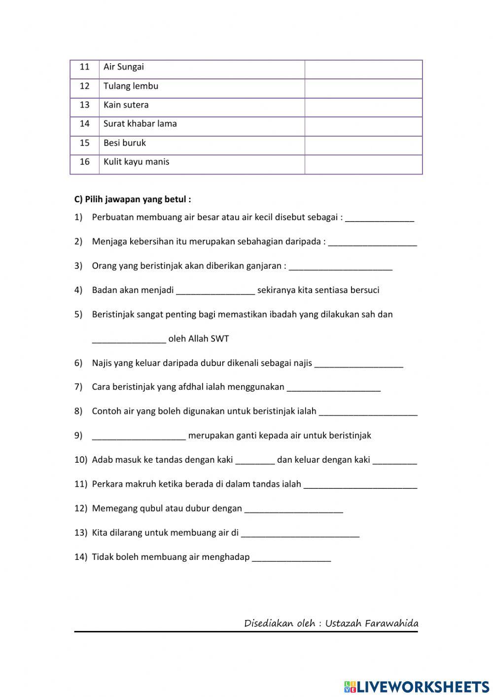 Istinjak Suatu Tuntutan