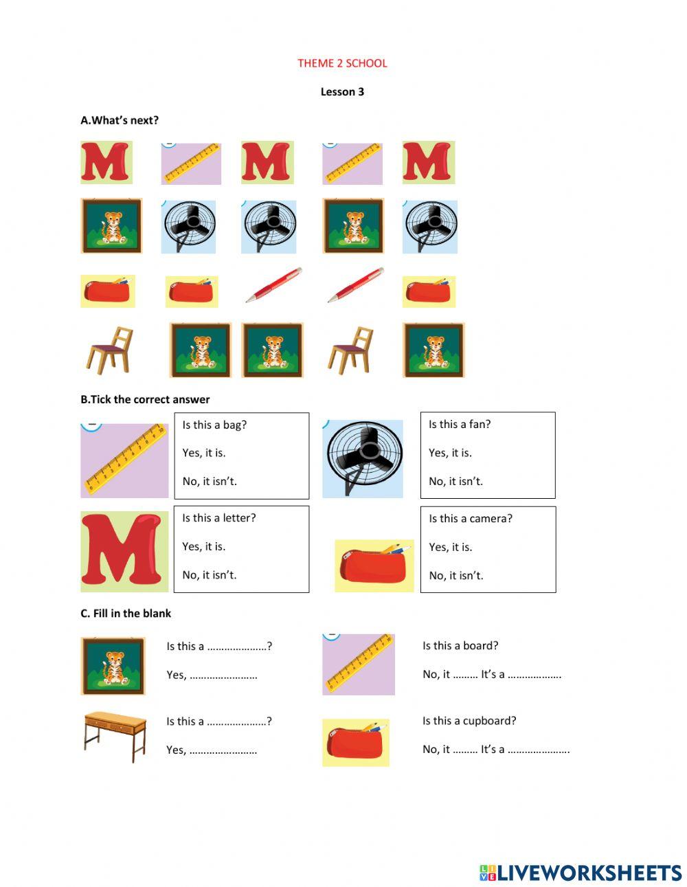 Theme 2  SCHOOL-LESSON 3-G4