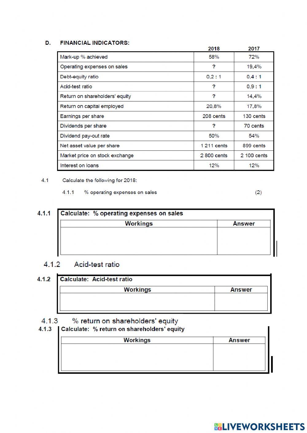 Accounting paper 1 part 3