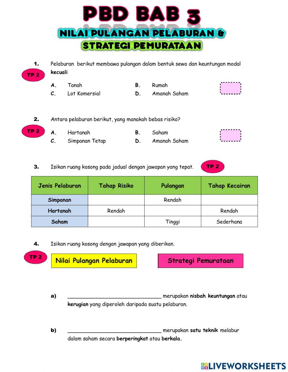 Pbd bab 3 (pulangan pelaburan&strategi pemurataan)