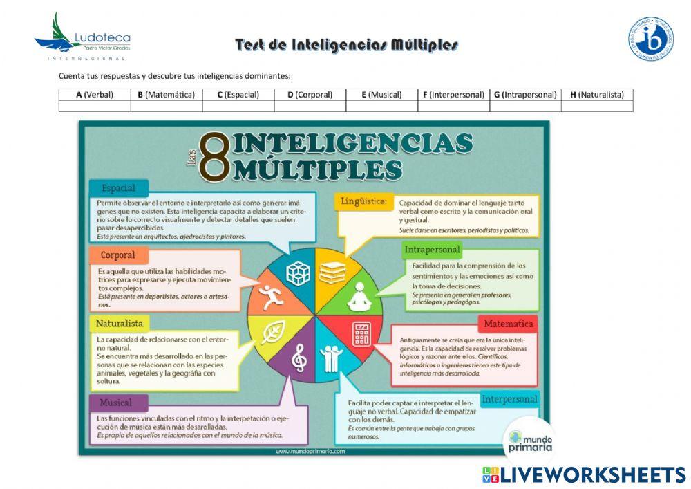 Test de los Juguetes para Inteligencias Multiples