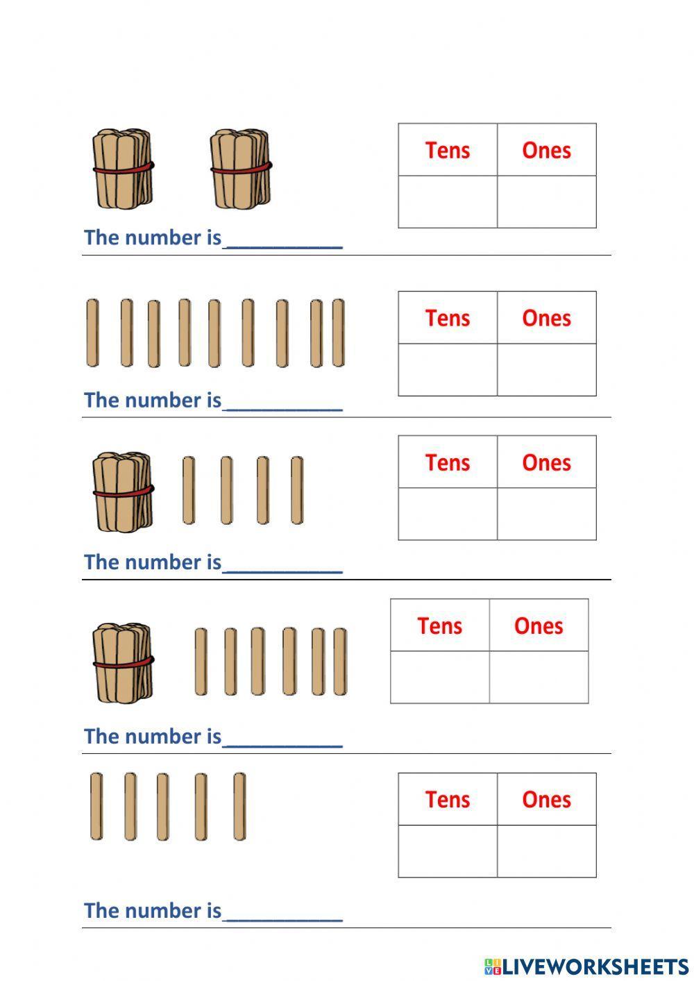 Tens And Ones Exercise For Grade Live Worksheets 51% OFF