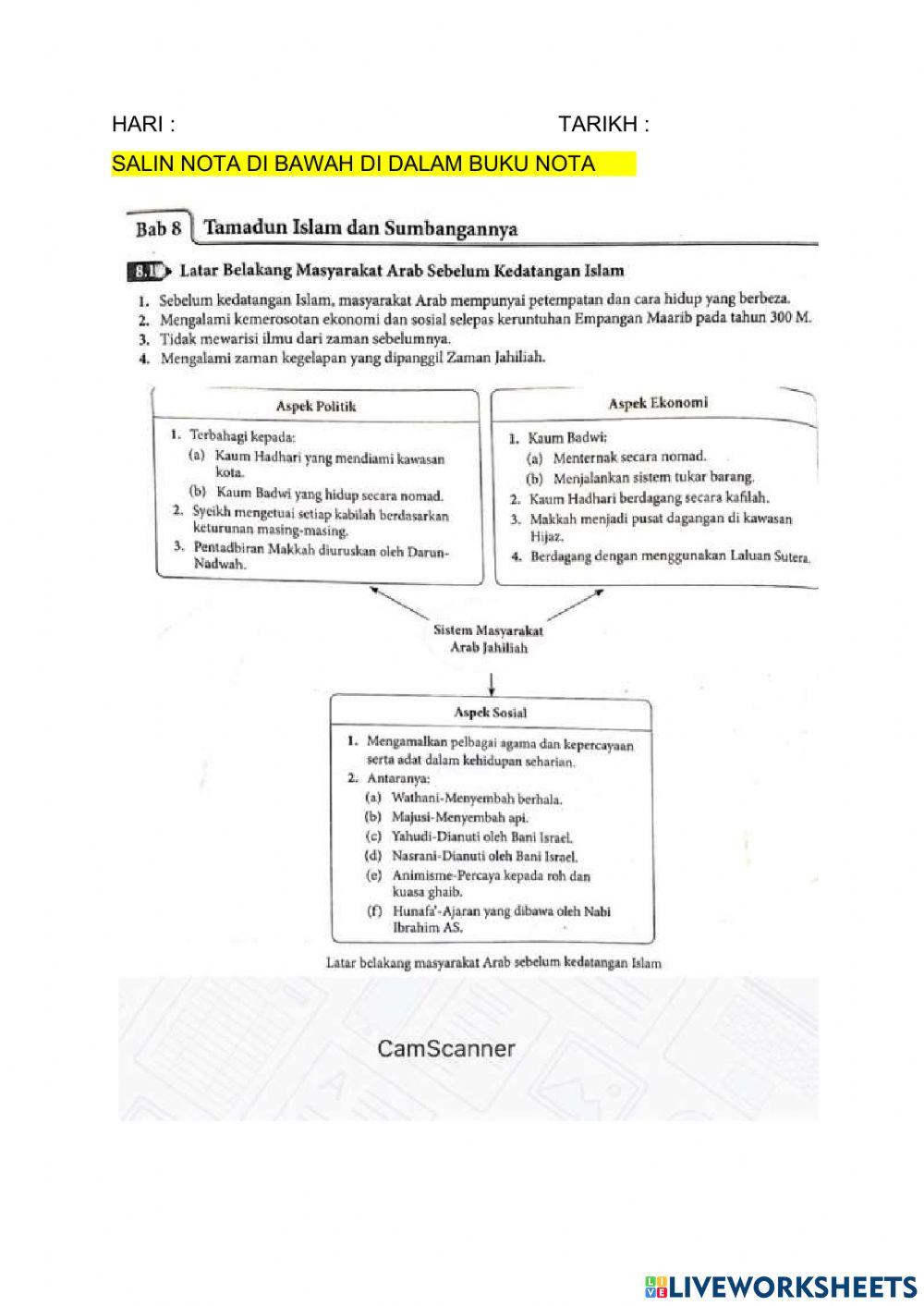 Bab 8 : Tamadun Islam dan Sumbangannya