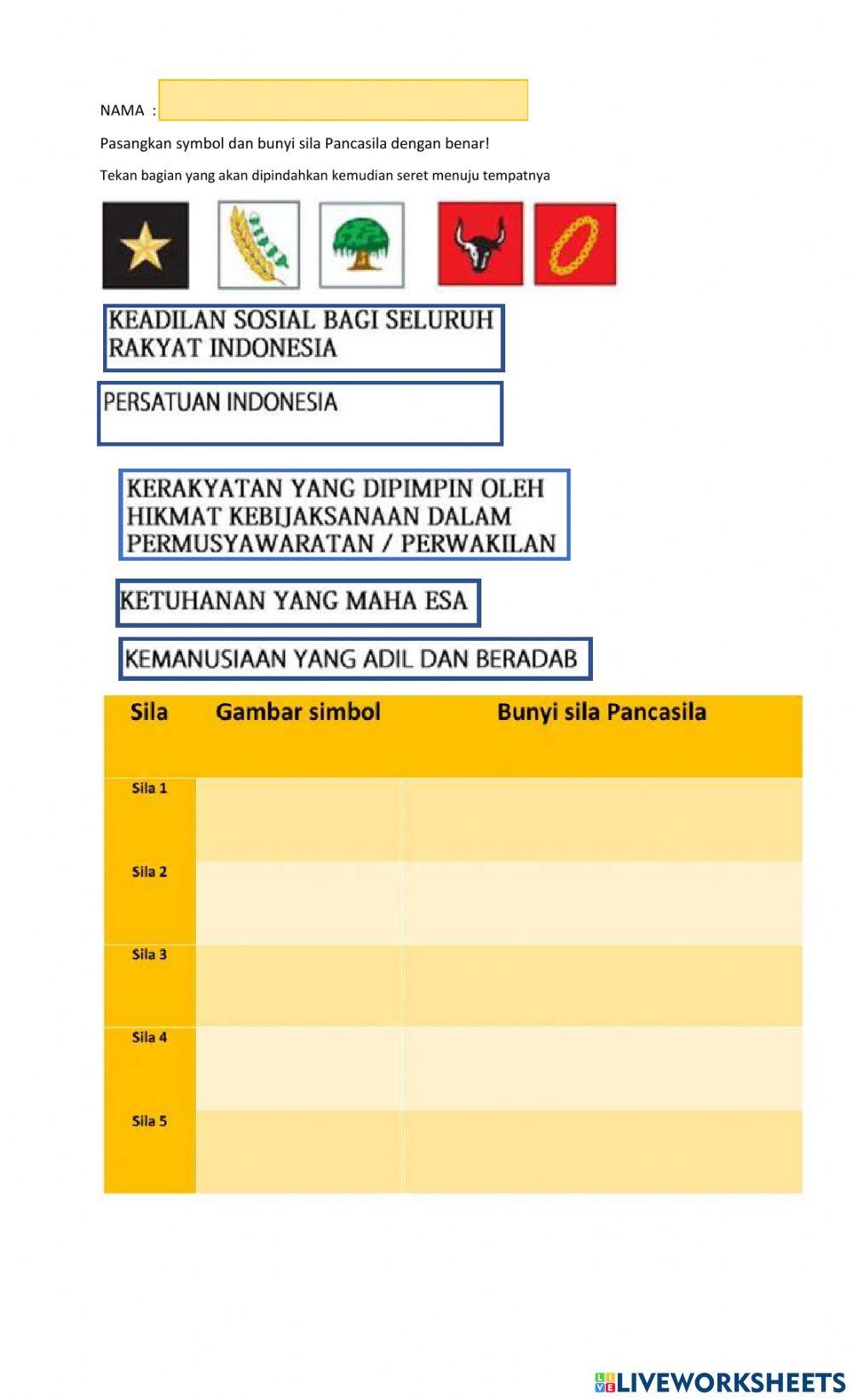 Mengurutkan pancasila