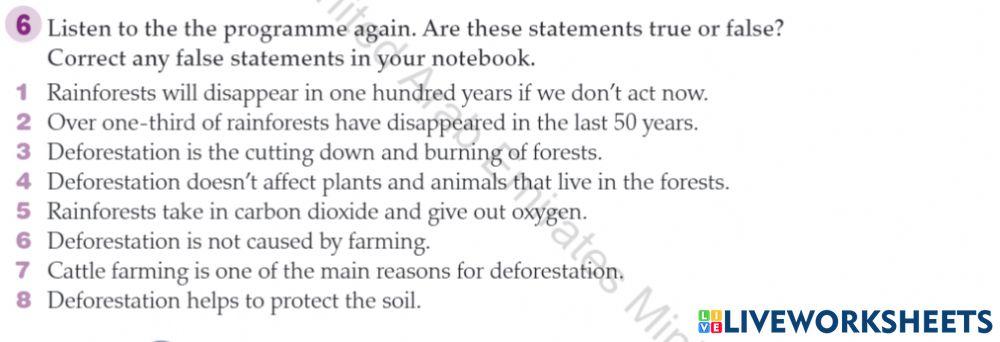 Listening-True or False-Activity 6