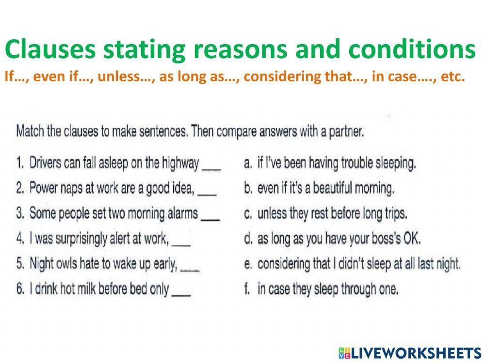 Passages Unit 4 B Grammar: Clauses Stating Reasons and Conditions