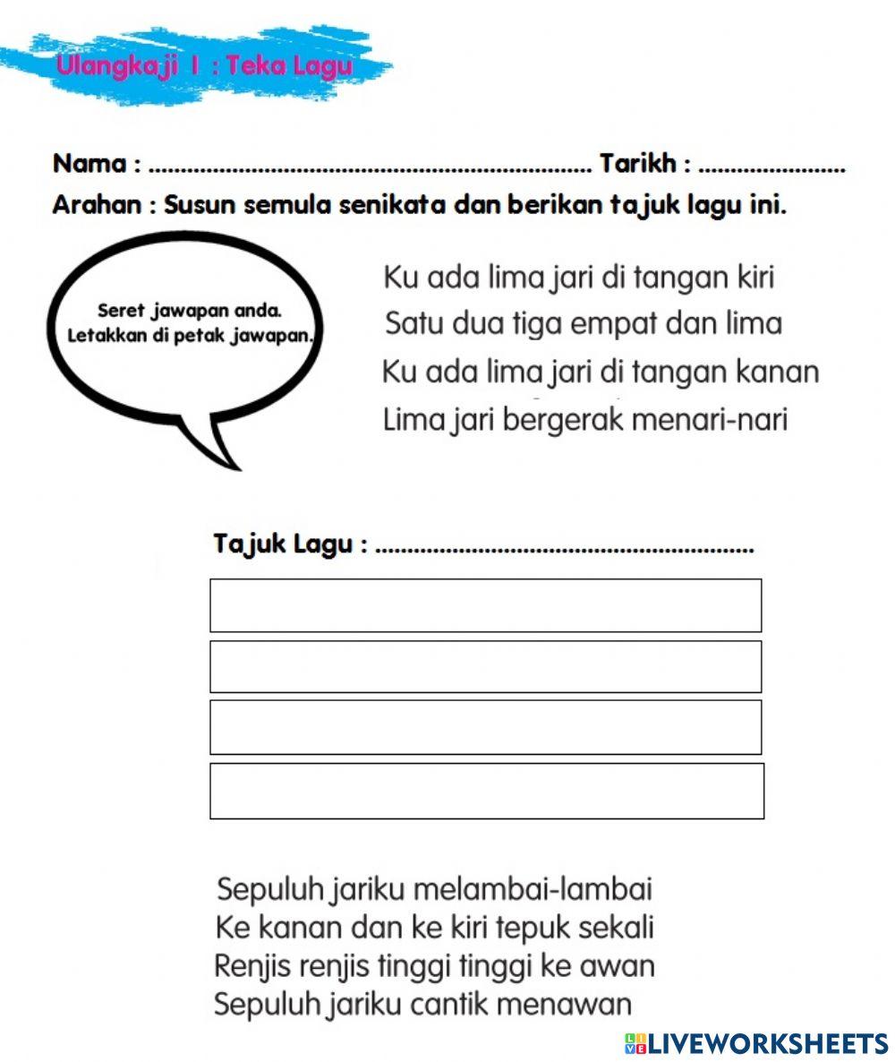 Ulangkaji : teka lagu