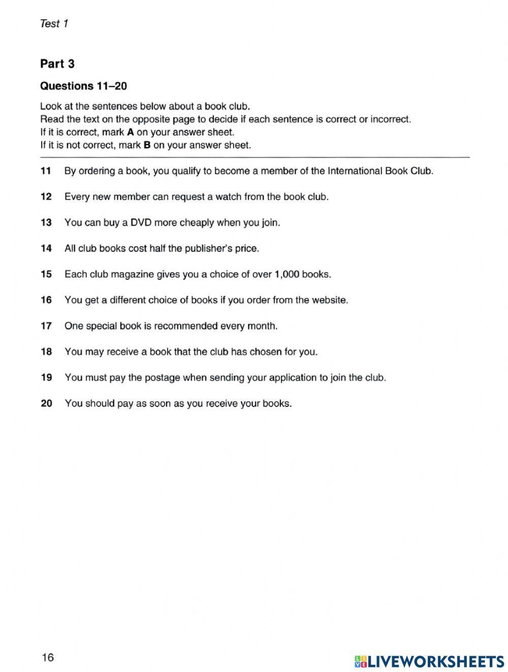 Pre-5 Final Reading Test