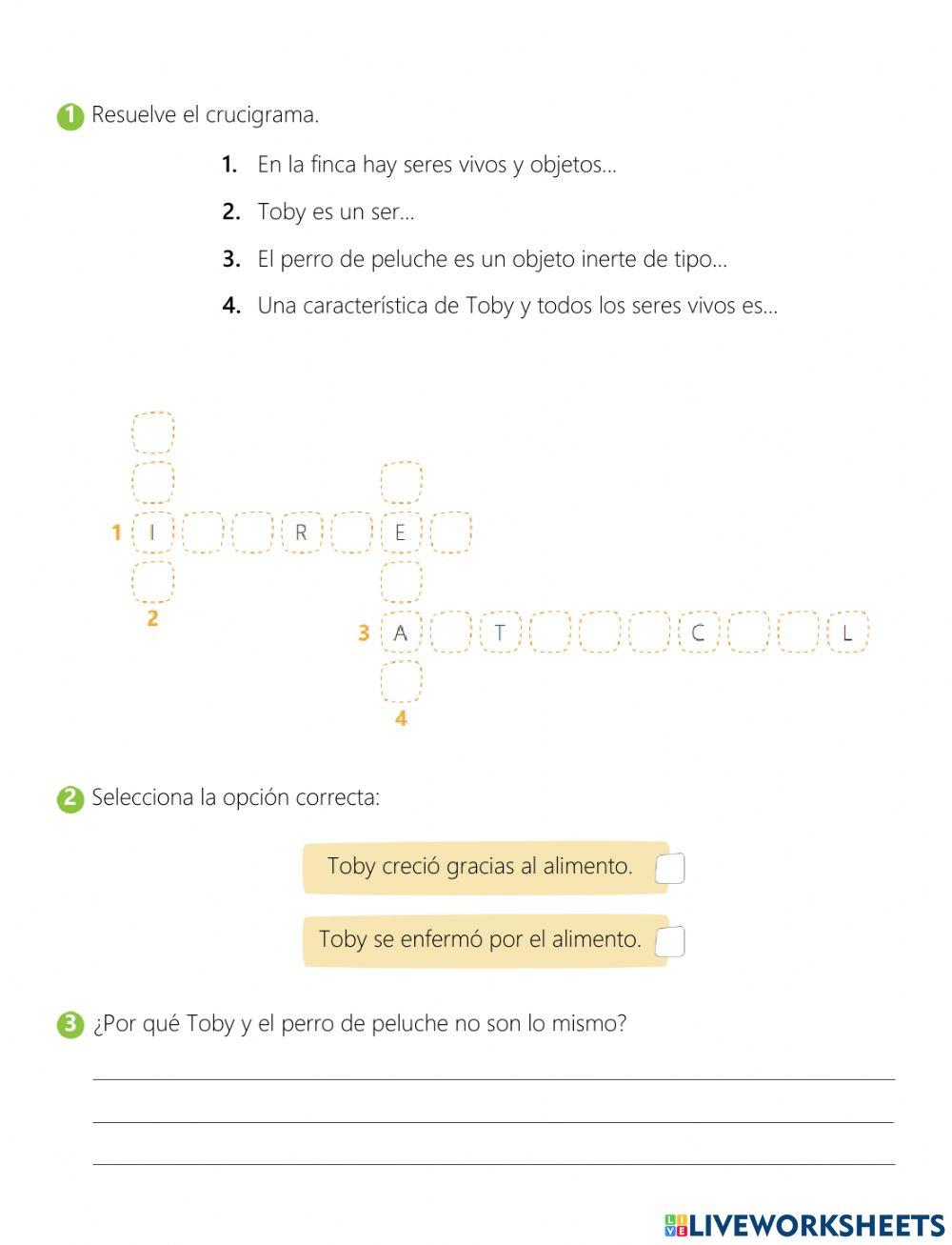 Seres vivos e inertes