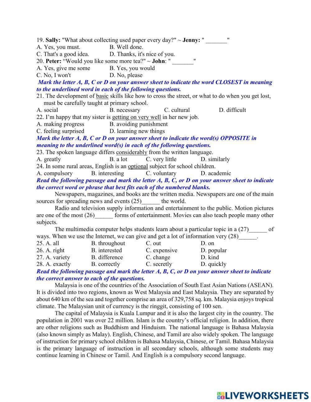 Ôn thi vào 10 đề số 5