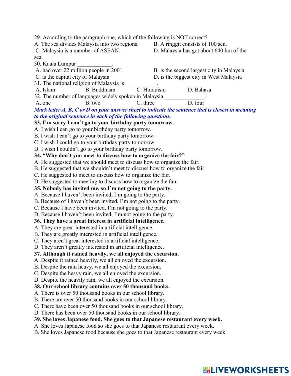 Ôn thi vào 10 đề số 5