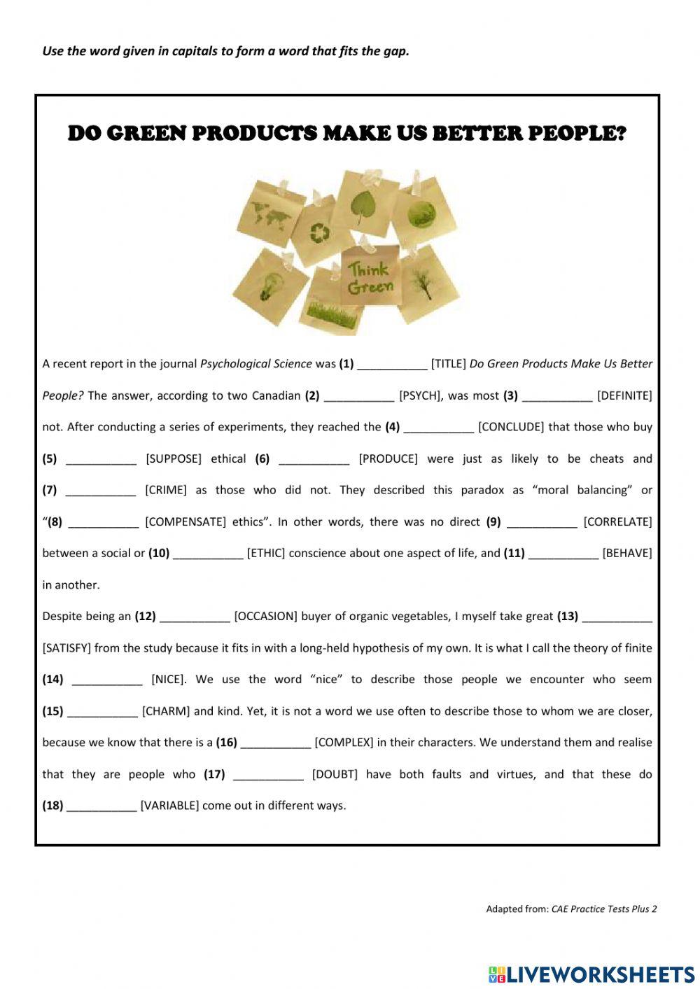 Do Green Products Make Us Better People?