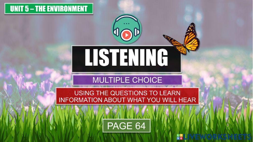 Unit 5: the environment (lesson 40)
