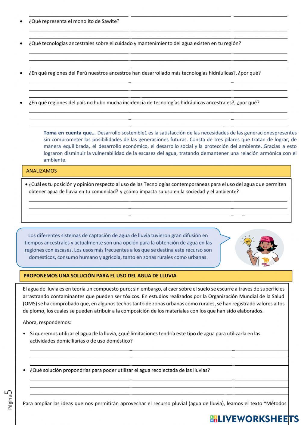 Identificamos tecnologías para la adquisición, cuidado y mantenimiento sostenible del agua