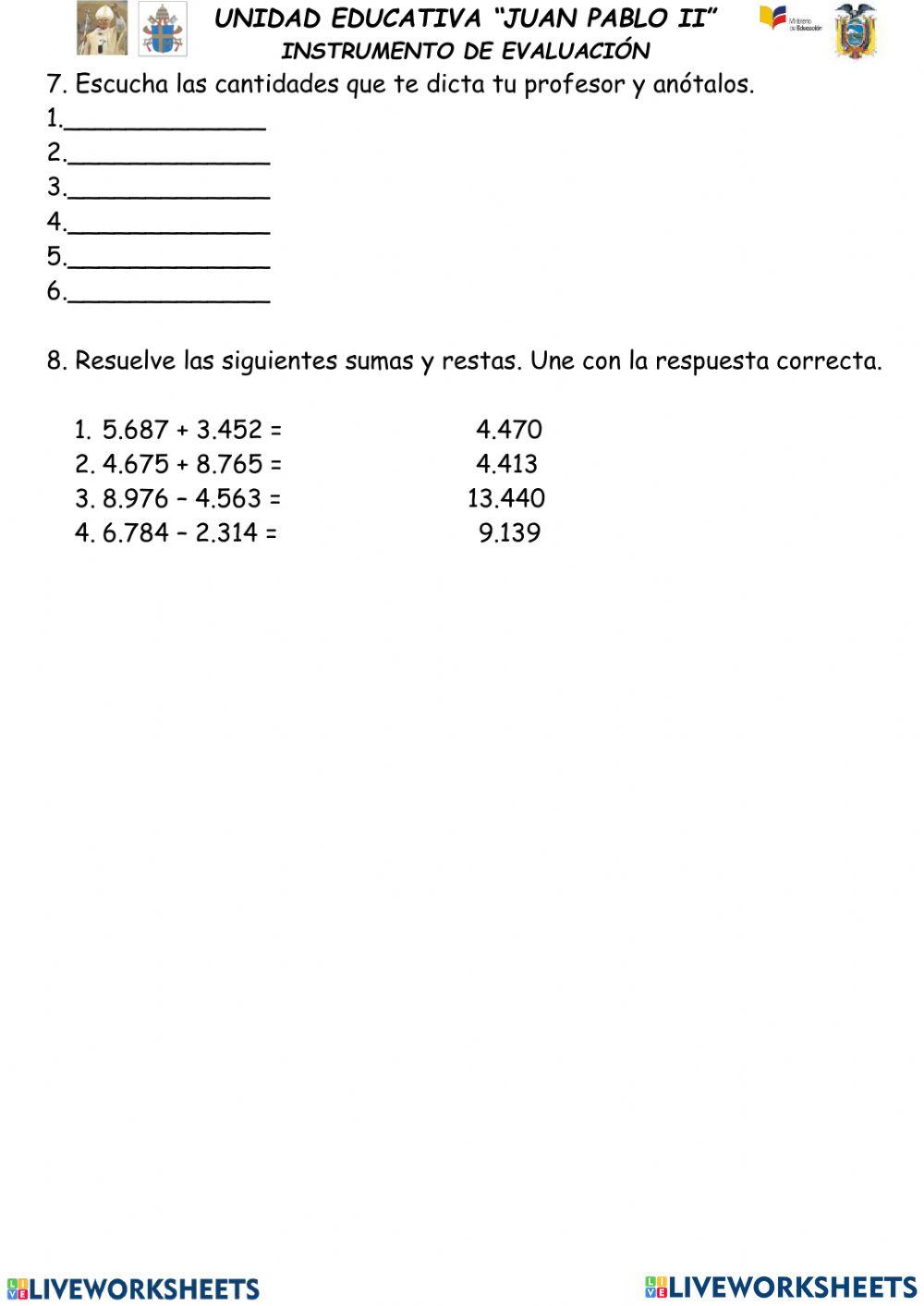 LECCIÓN MATEMÁTICAS