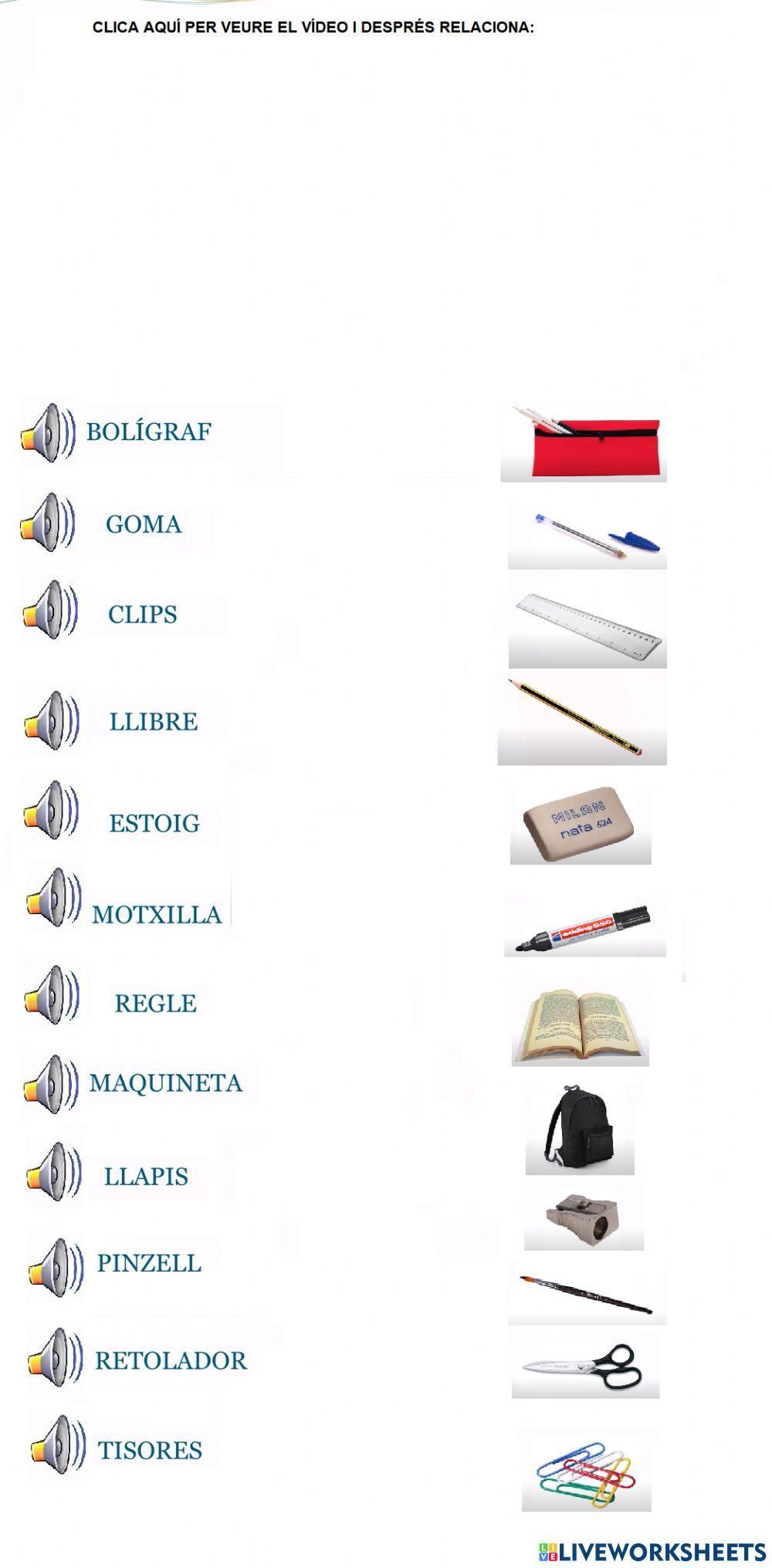 Vocabulari de la classe