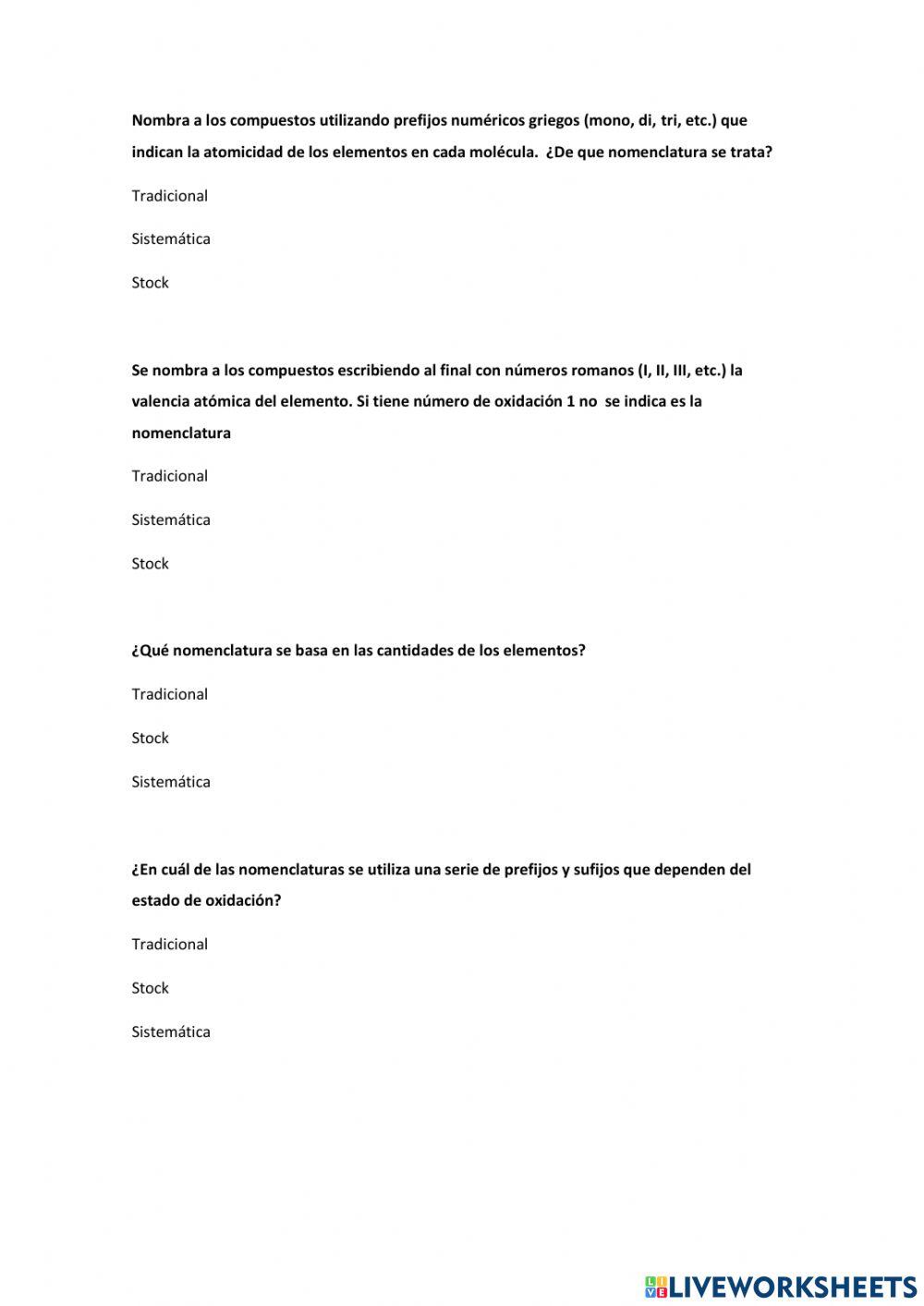 Nomenclatura Química Inorgánica