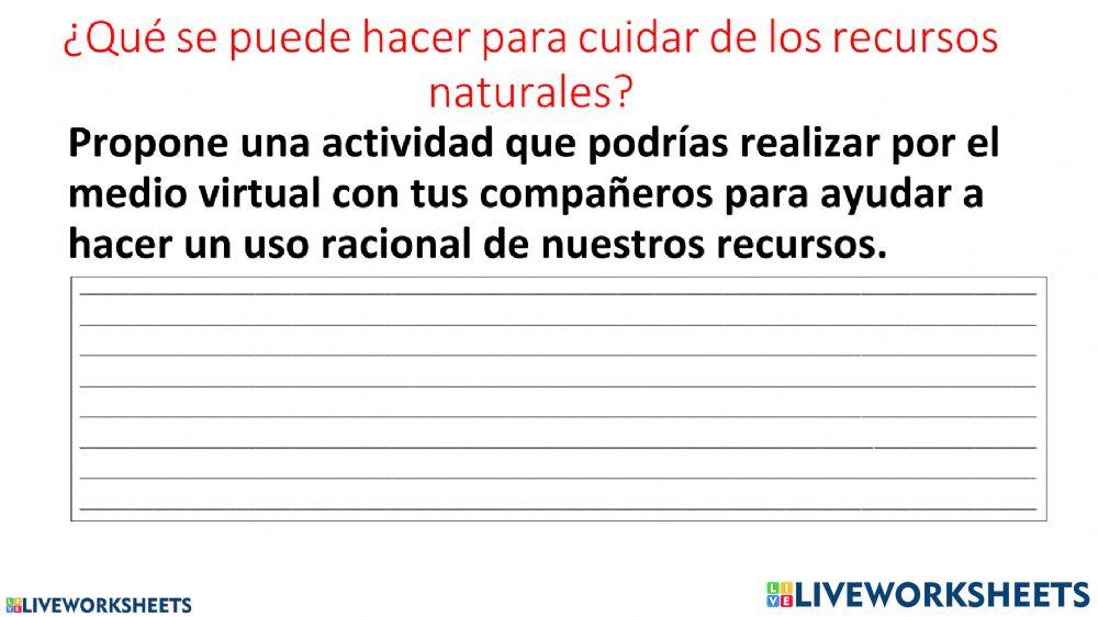 Uso racional de los recursos