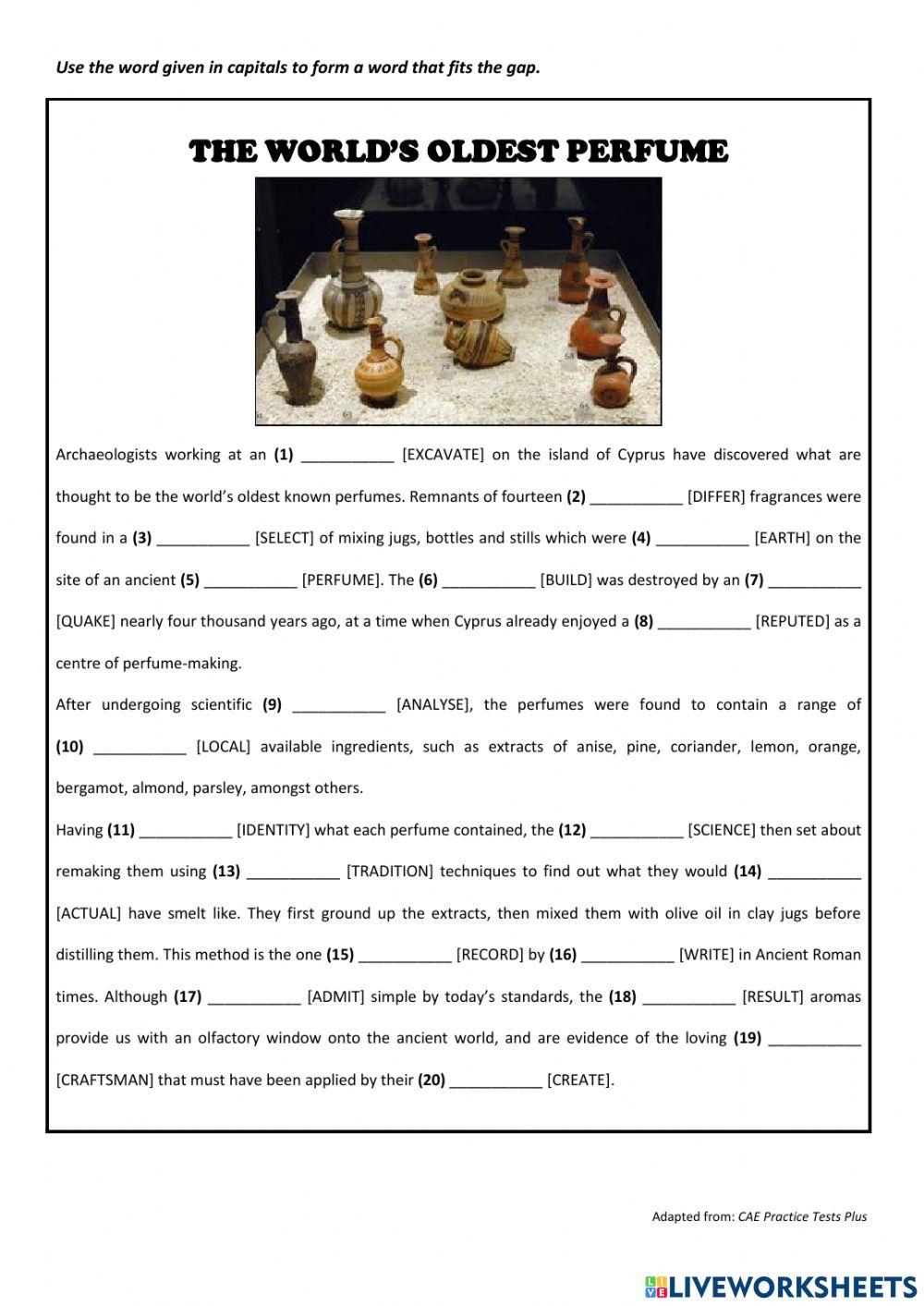 The world's oldest perfume