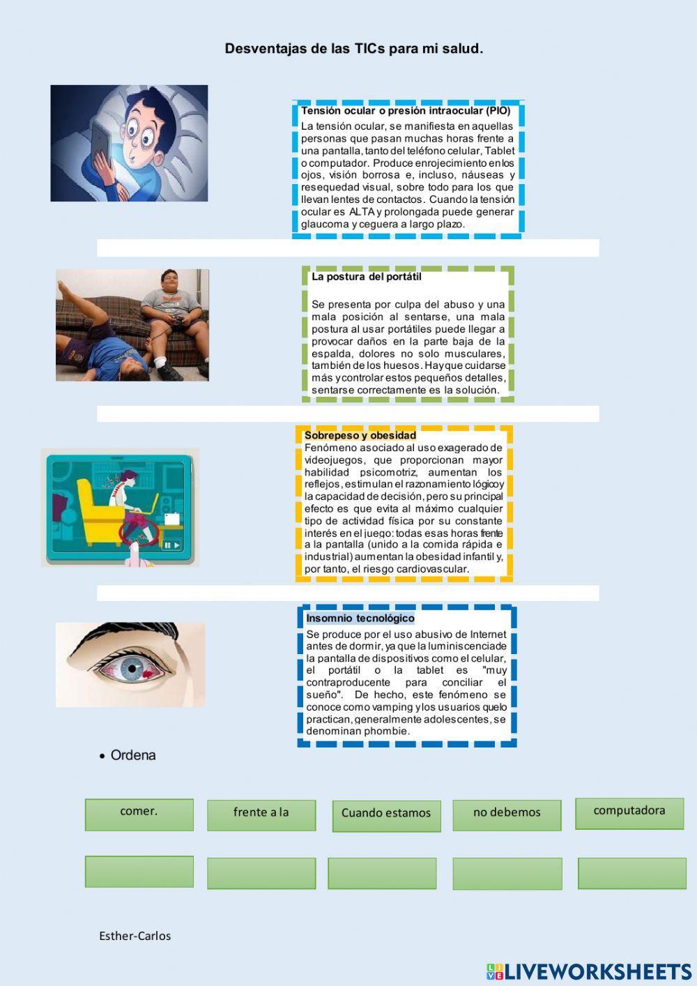 Desventajas de las tic para mi salud