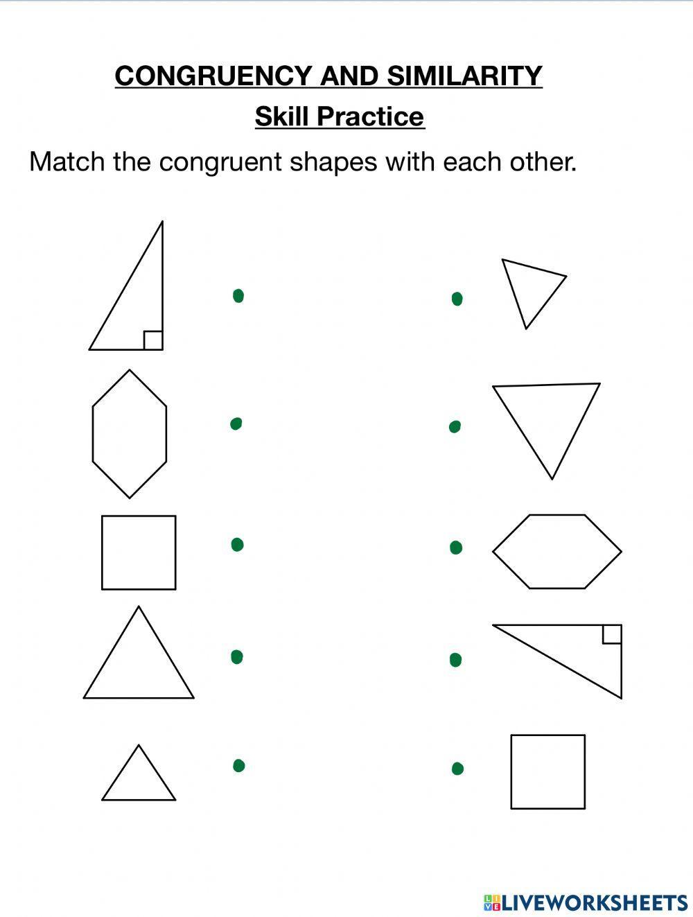 Congruent shapes