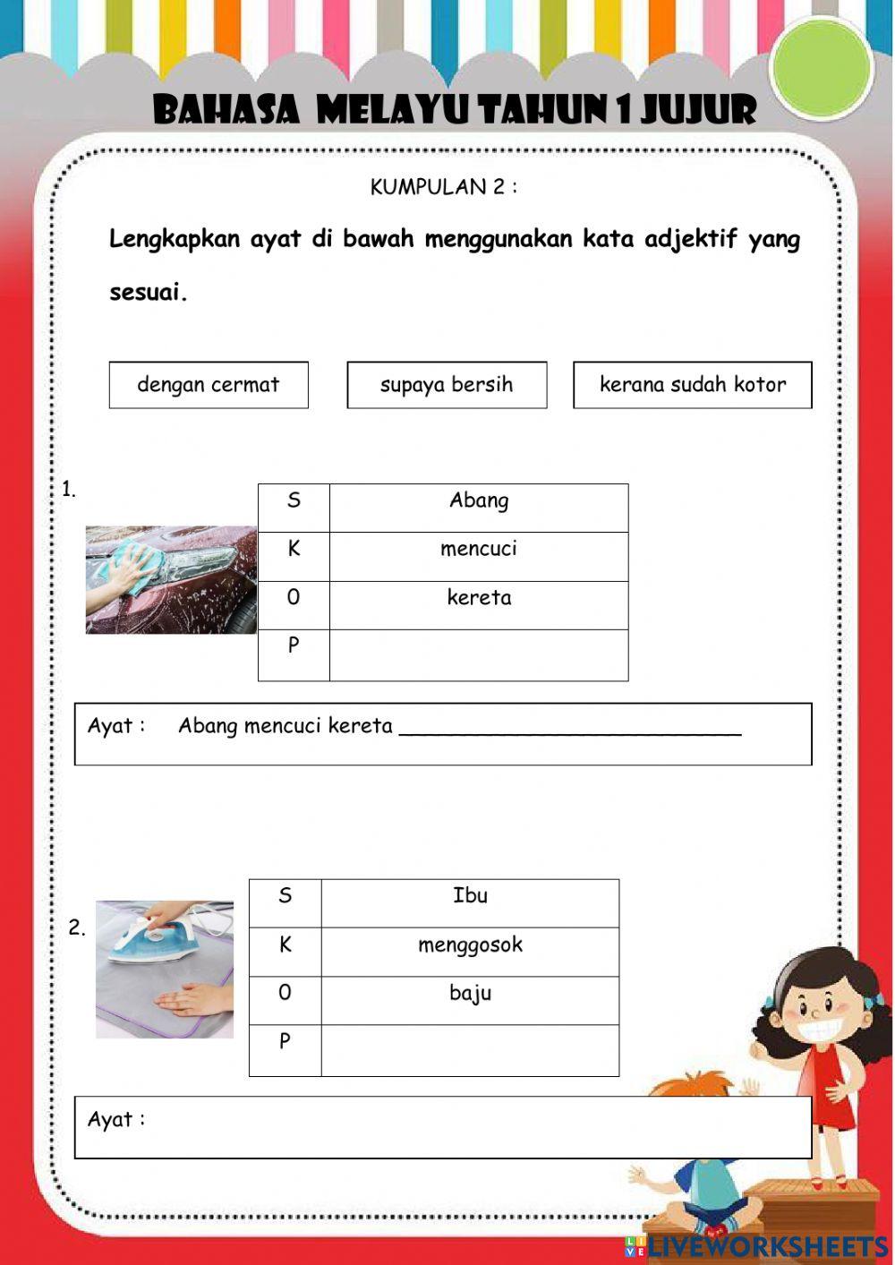 Bina ayat Kata Adjektif ( Kumpulan 2 )