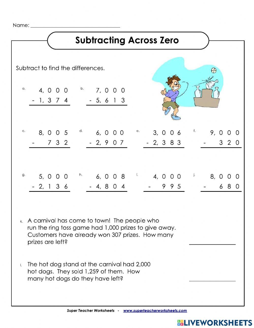 Mathematics - Subtracting Across Zero | Delicia Natasha