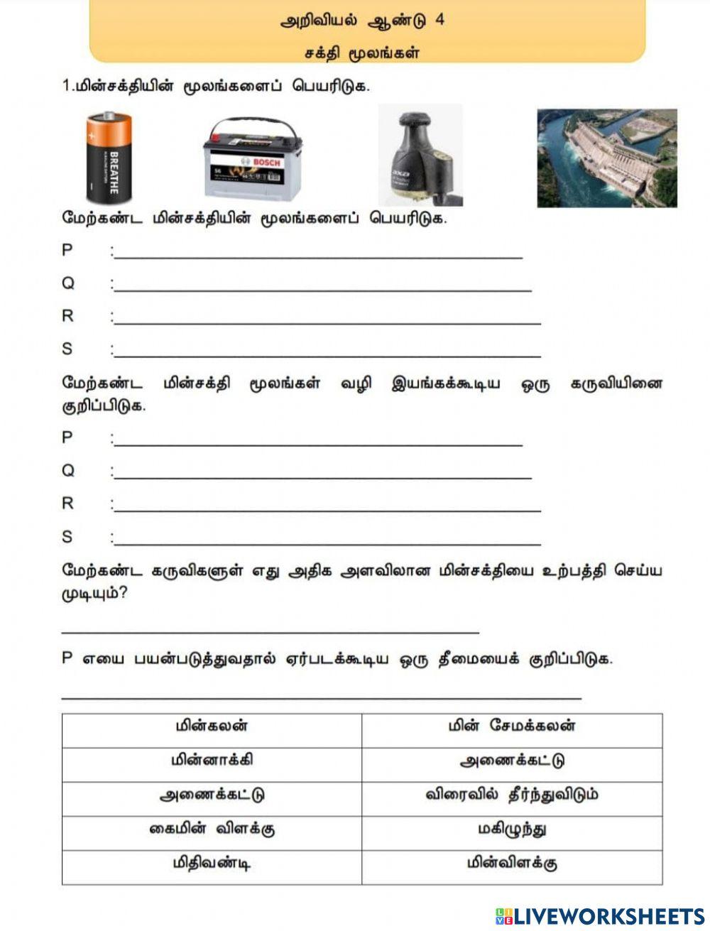 சக்தியின் மூலங்கள்