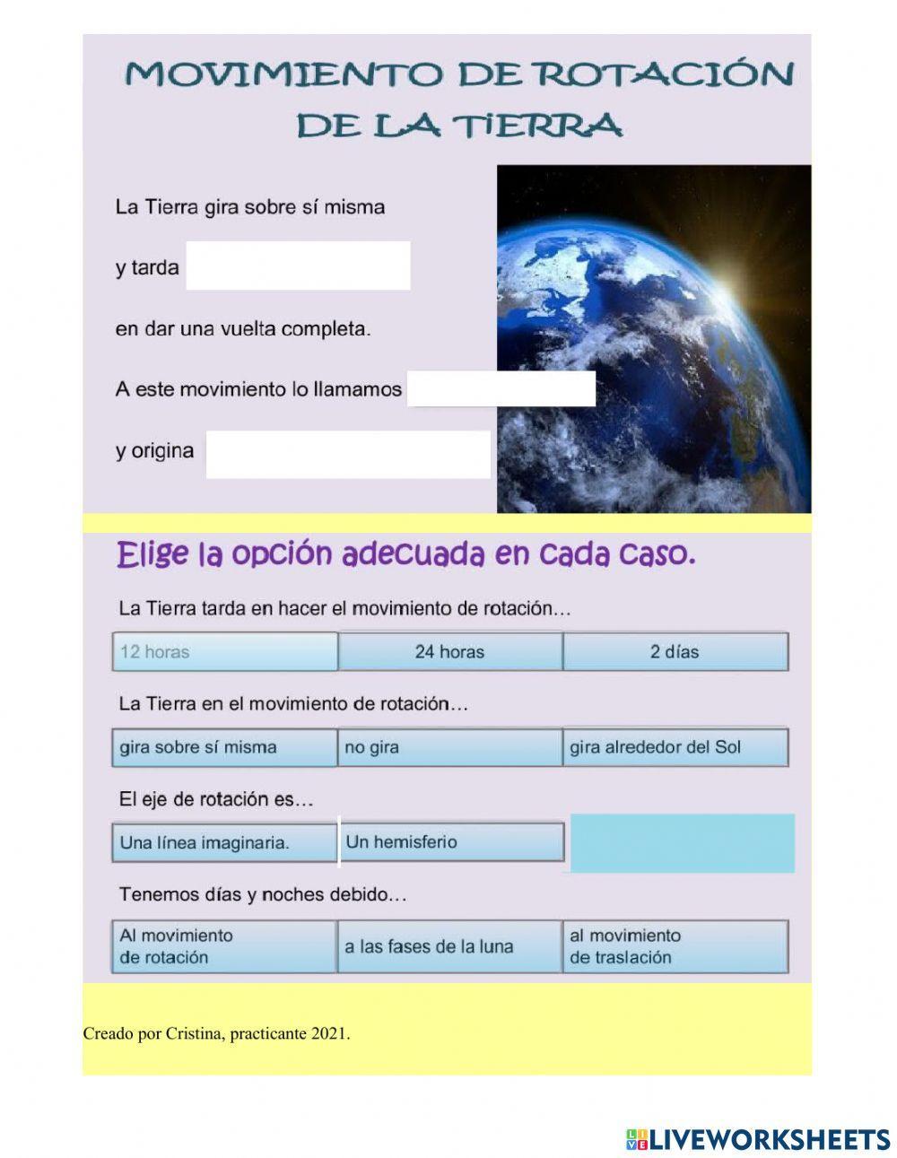 Rotacion de la tierra